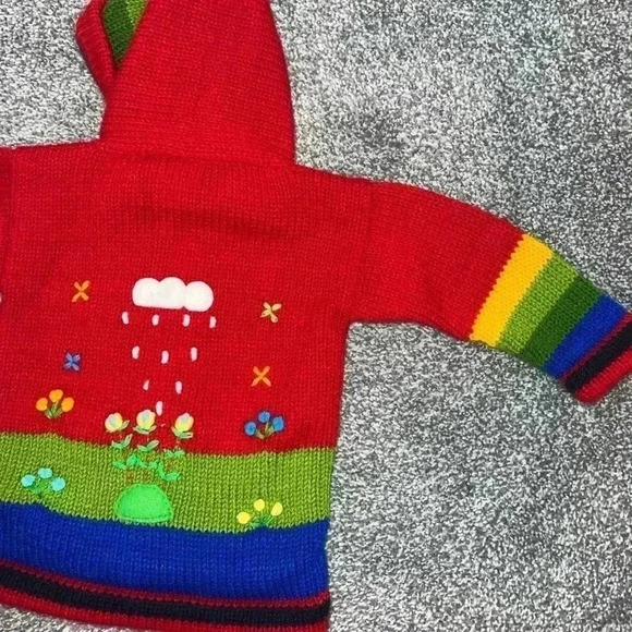 UNIQUE TARKA FUN SWEATER INFANT Peruvian Children's Wool Sweater - Picture 7 of 10